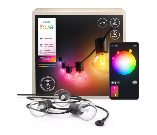 Philips Hue Festavia girlanda ogrodowa 21m 30 żarówek - przedłużenie - 1490258 - zdjęcie 5